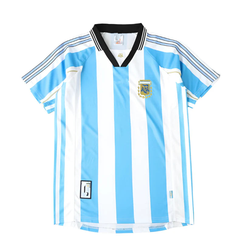 Argentina National Team Home Retro Fan Version 1998 Season Jersey