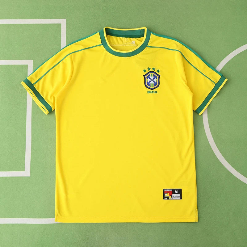 Brazil National Team Home Retro Fan Version 1998 Season Jersey