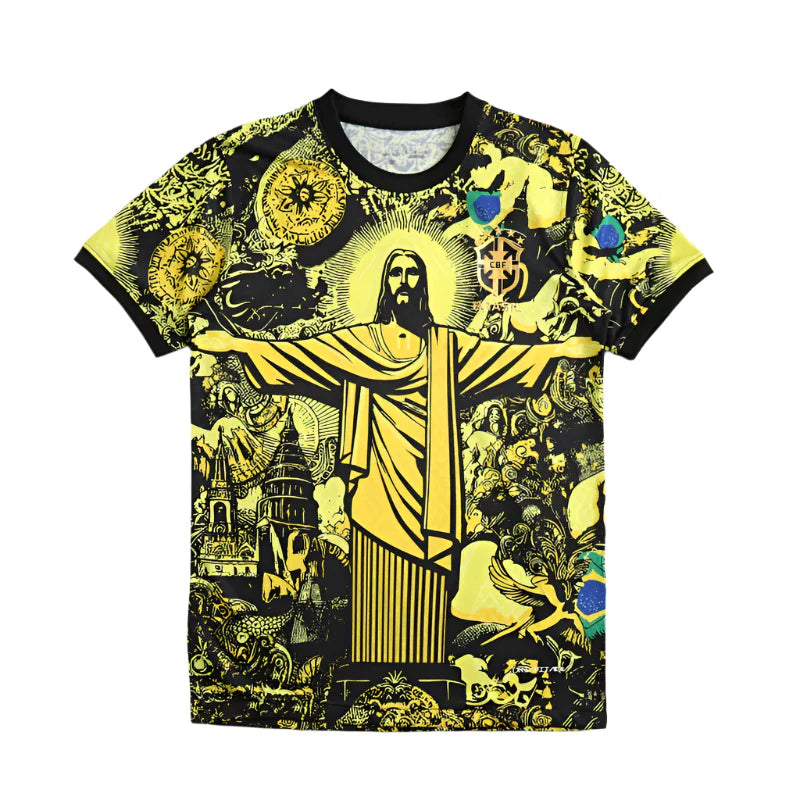 Brazil National Team Yellow Jesus Fan Version 2024 Season Jersey
