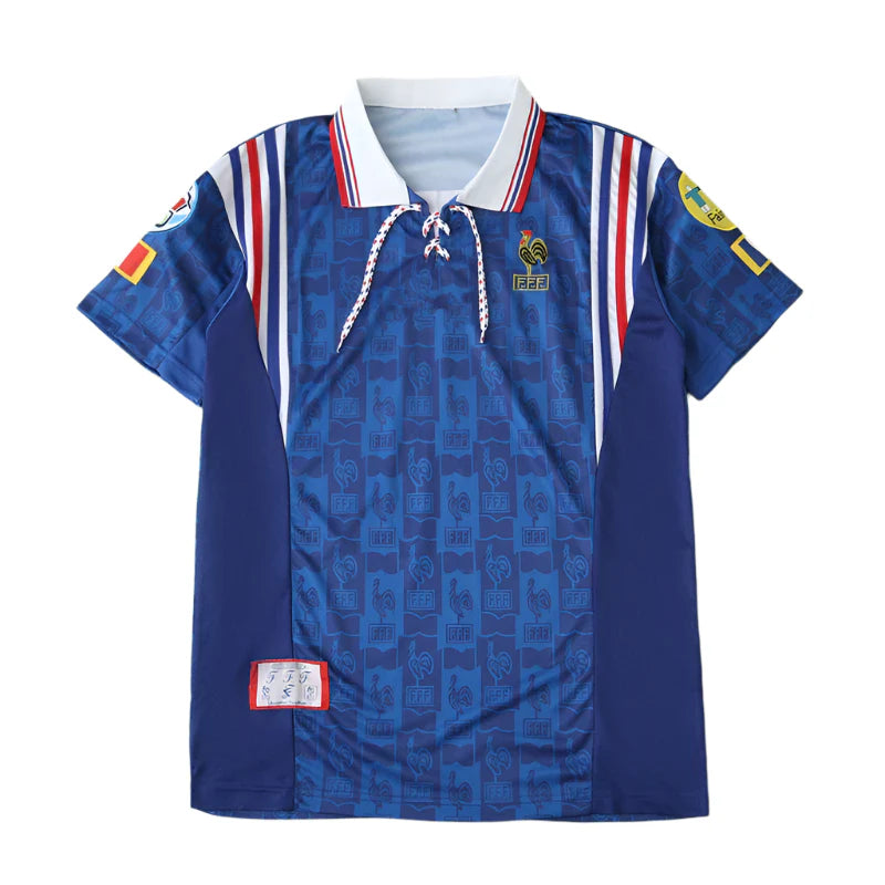 France National Team Home Retro Fan Version 1996 Season Jersey