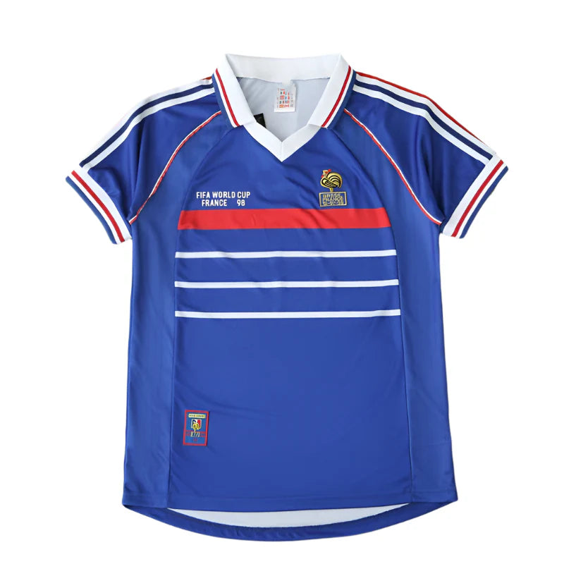 France National Team Home Retro Fan Version 1998 Season Jersey