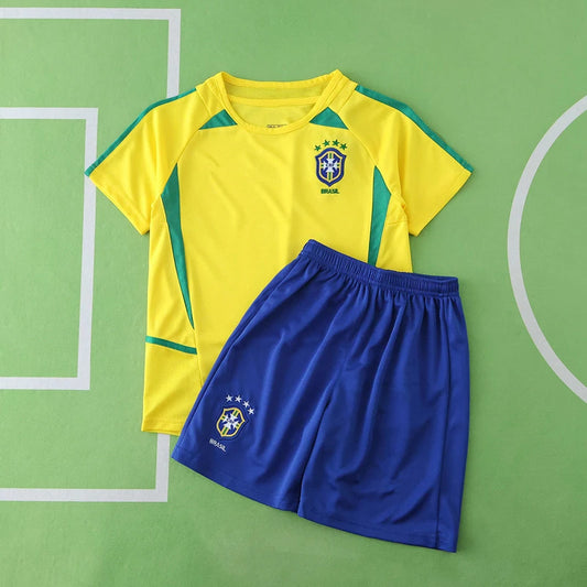 Brazil Home Retro Kids Kit 2002 Season