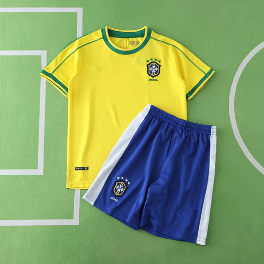 Brazil Home Retro Kids Kit 1998 Season