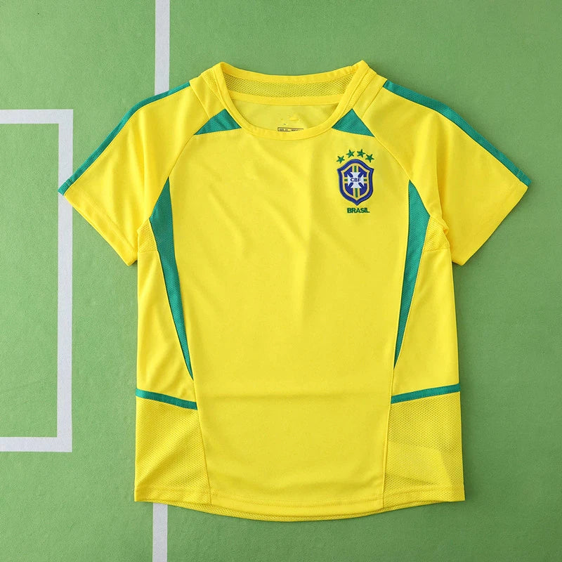 Brazil Home Retro Kids Kit 2002 Season