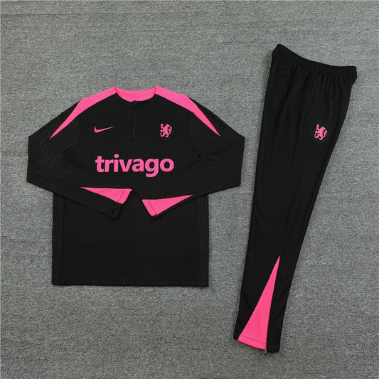 Chelsea 24/25 Black/Pink Training Suit