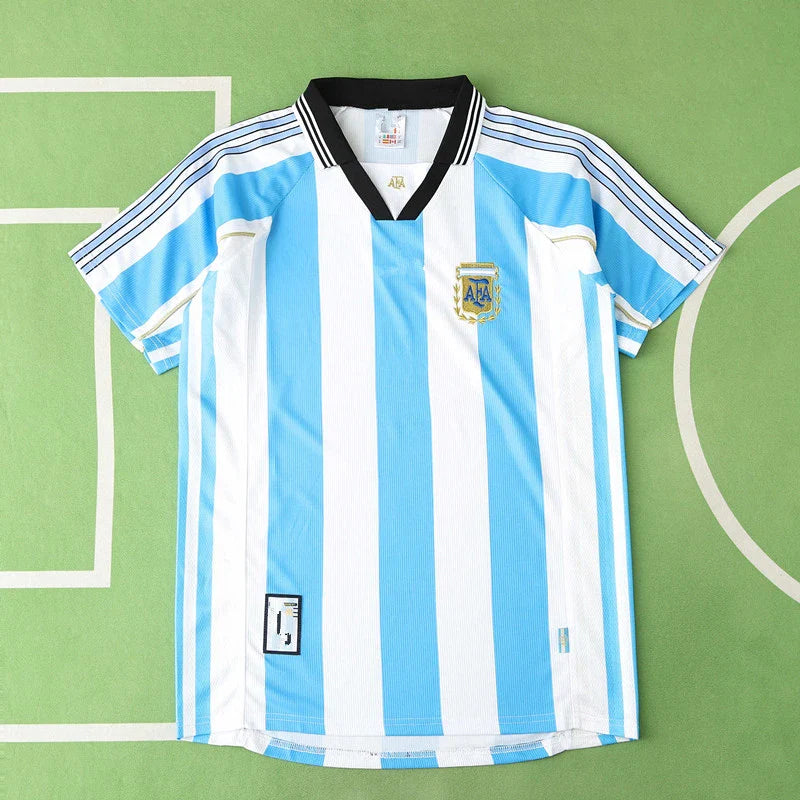 Argentina National Team Home Retro Fan Version 1998 Season Jersey