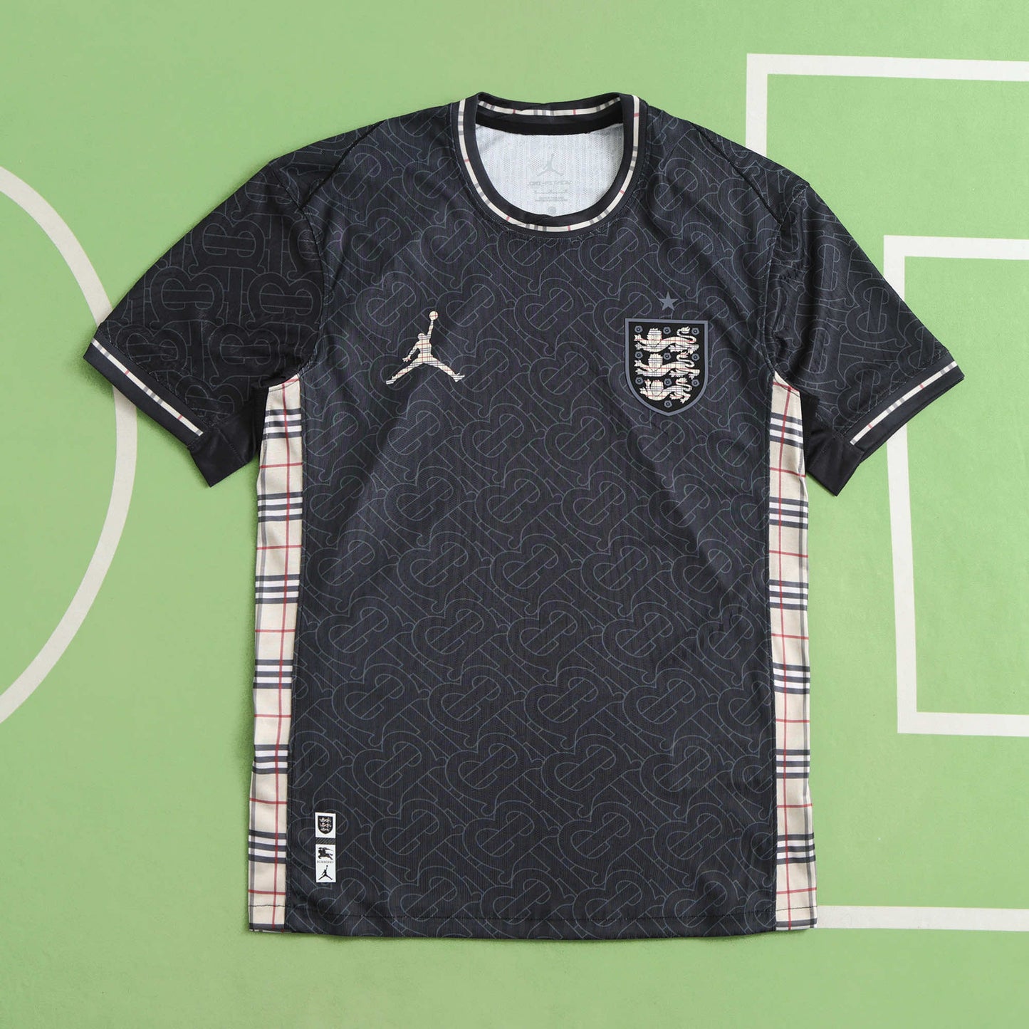 England National Team UEFA Black Jordan Edition Player Version 2024 Season Jersey