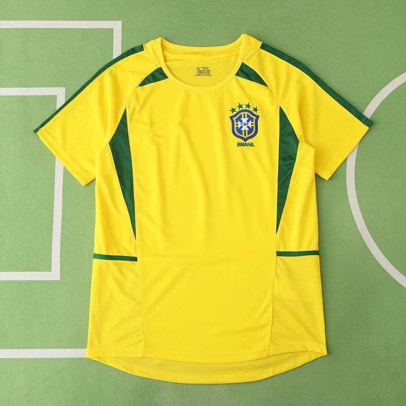 Brazil National Team Home Retro Fan Version 2002 Season Jersey