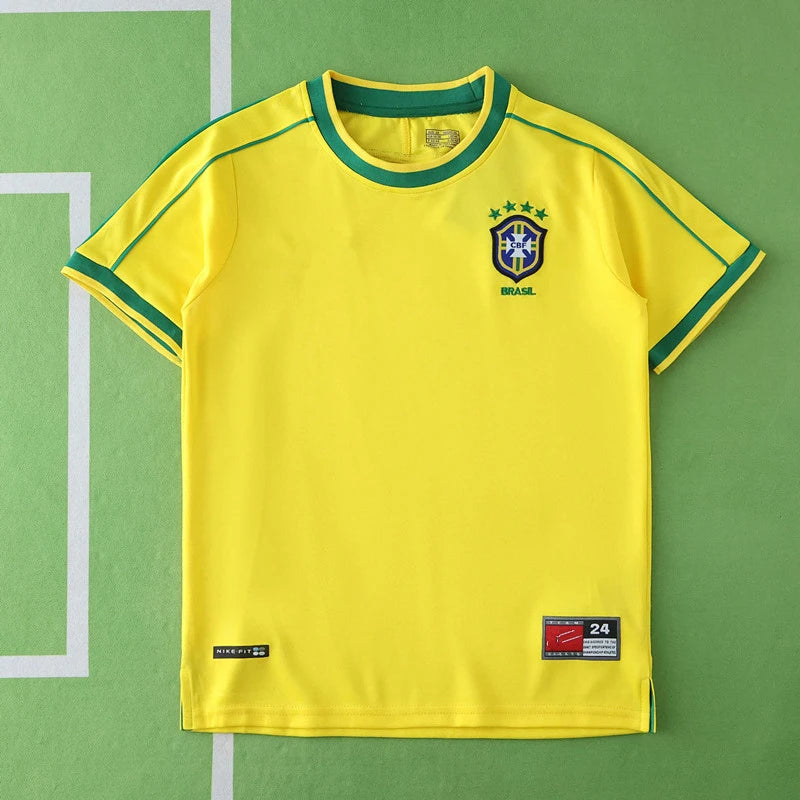 Brazil Home Retro Kids Kit 1998 Season