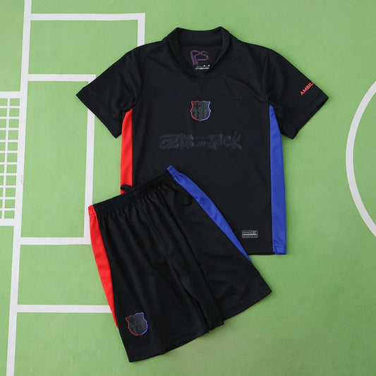 F.C. Barcelona Away Kids Kit Limited Edition Travis Scott 24/25 Season