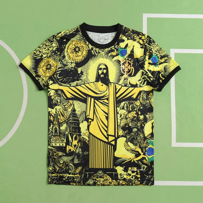 Brazil National Team Yellow Jesus Fan Version 2024 Season Jersey
