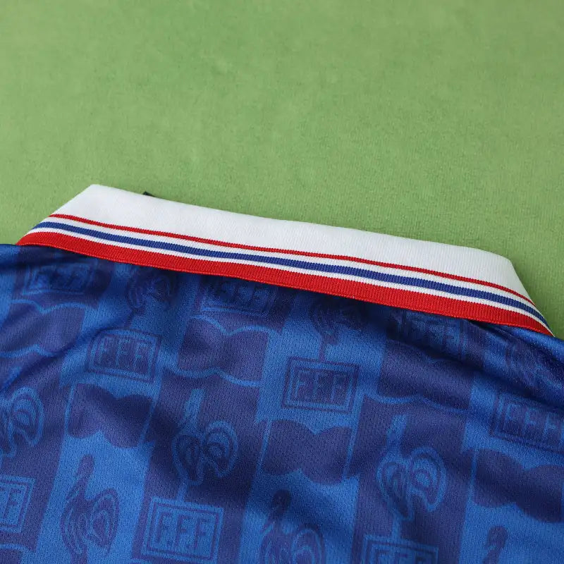 France National Team Home Retro Fan Version 1996 Season Jersey