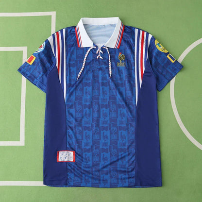 France National Team Home Retro Fan Version 1996 Season Jersey