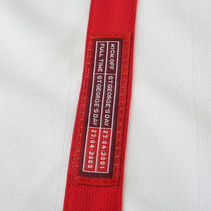 England National Team Home Retro Fan Version 2002 Season Jersey