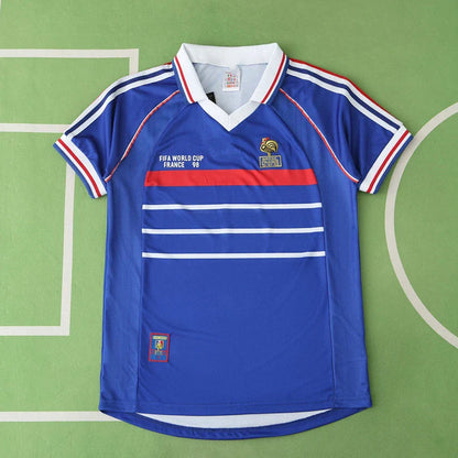 France National Team Home Retro Fan Version 1998 Season Jersey