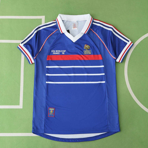 France National Team Home Retro Fan Version 1998 Season Jersey